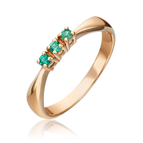 

Кольцо из красного золота с изумрудом р. 16,5 PLATINA jewelry 01-0283-00-103-1110-30, 01-0283-00-103-1110-30