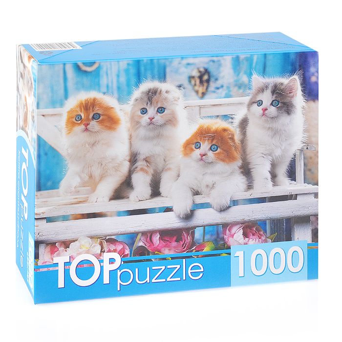 

Пазлы 1000 TOPpuzzle Котята скоттиш фолд