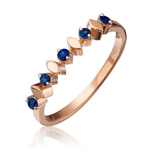 

Кольцо из красного золота с сапфиром р. 18 PLATINA jewelry 01-0287-00-102-1110-30, 01-0287-00-102-1110-30