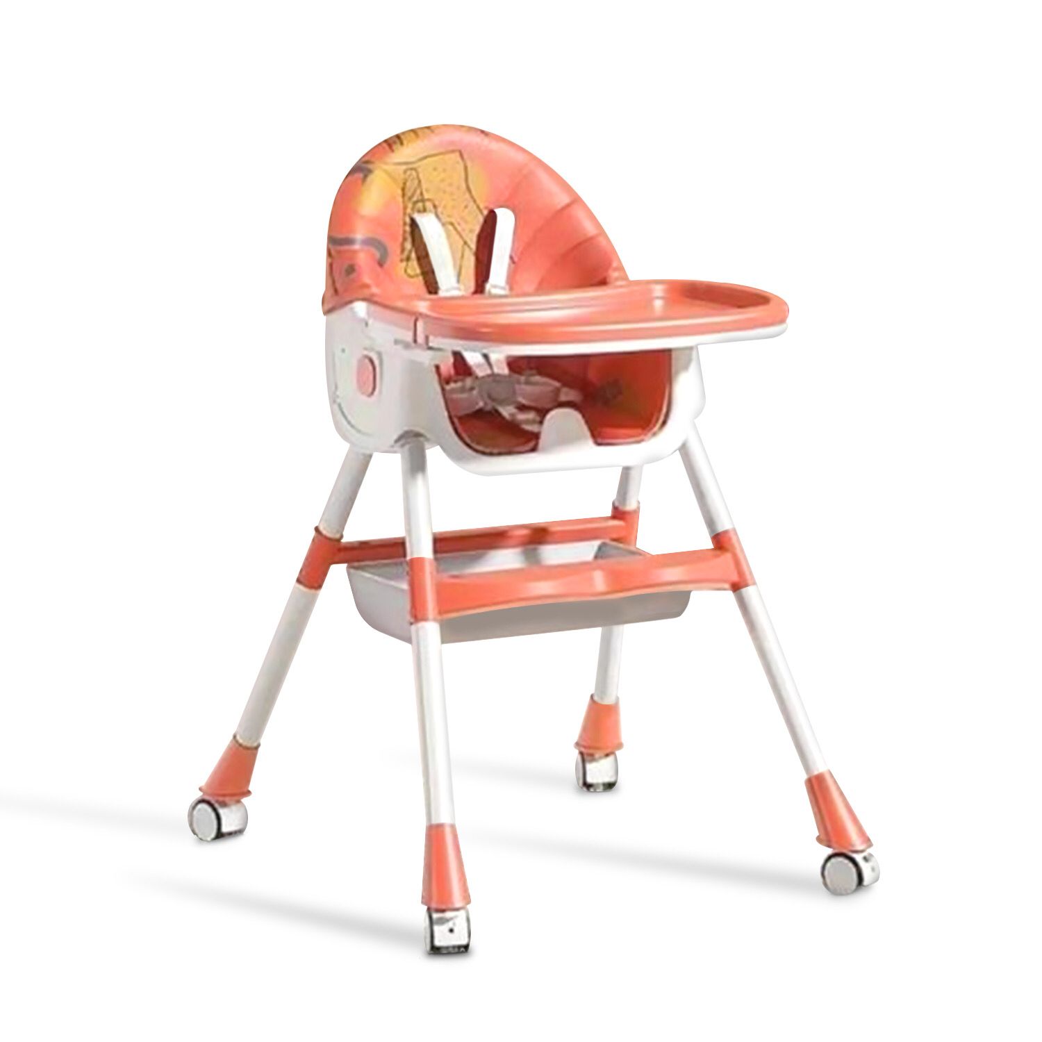 фото Детский стульчик для кормления luxmom q2 оранжевый