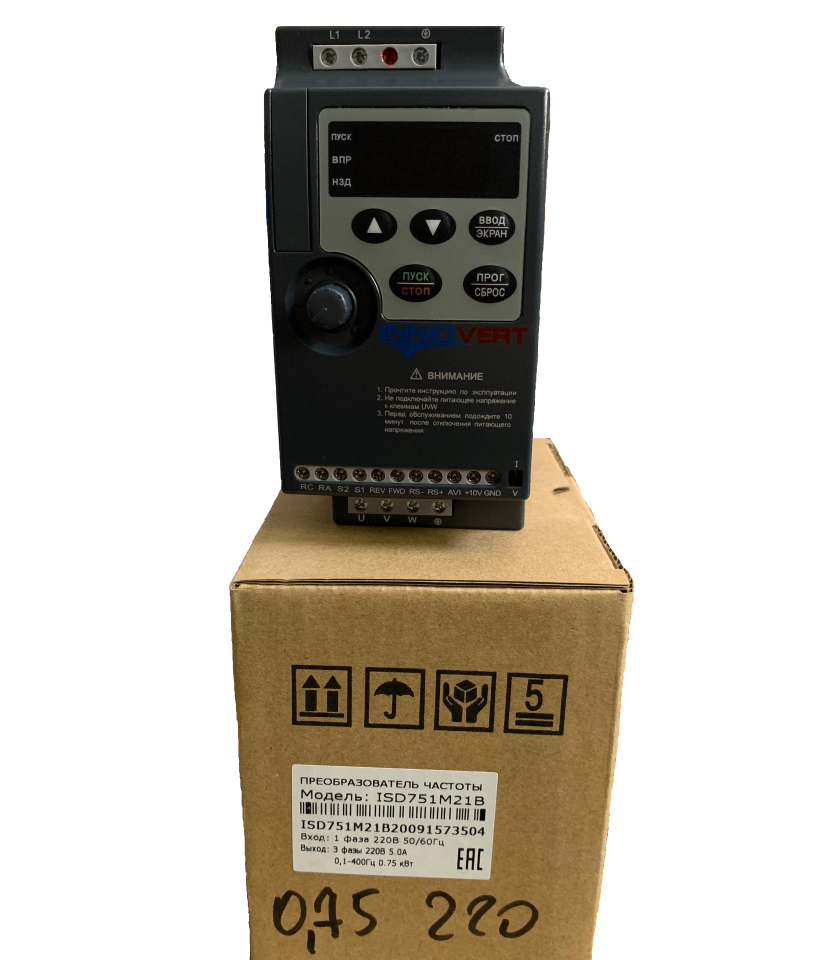 

Преобразователь частоты INNOVERT ISD mini 0.75кВт 220В