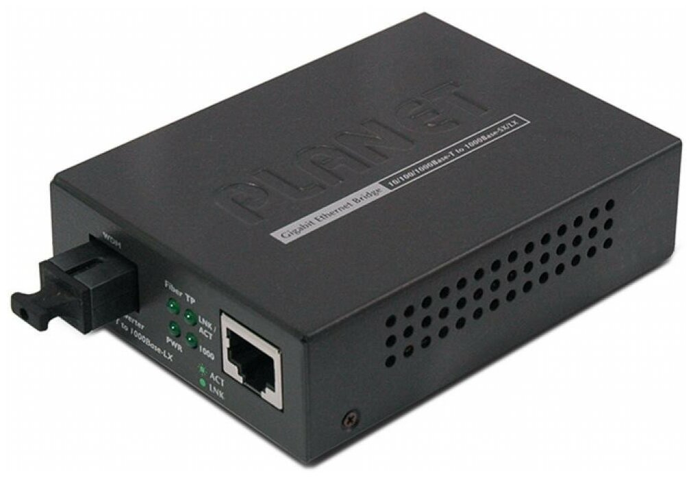 Медиаконвертер PLANET GT-806A15, black