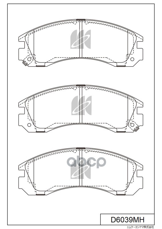 

Колодки Тормозные диск. Пер Mitsubishi Outlander I/Ii/Iii 02 D6039mh MK KASHIYAMA D6039MH