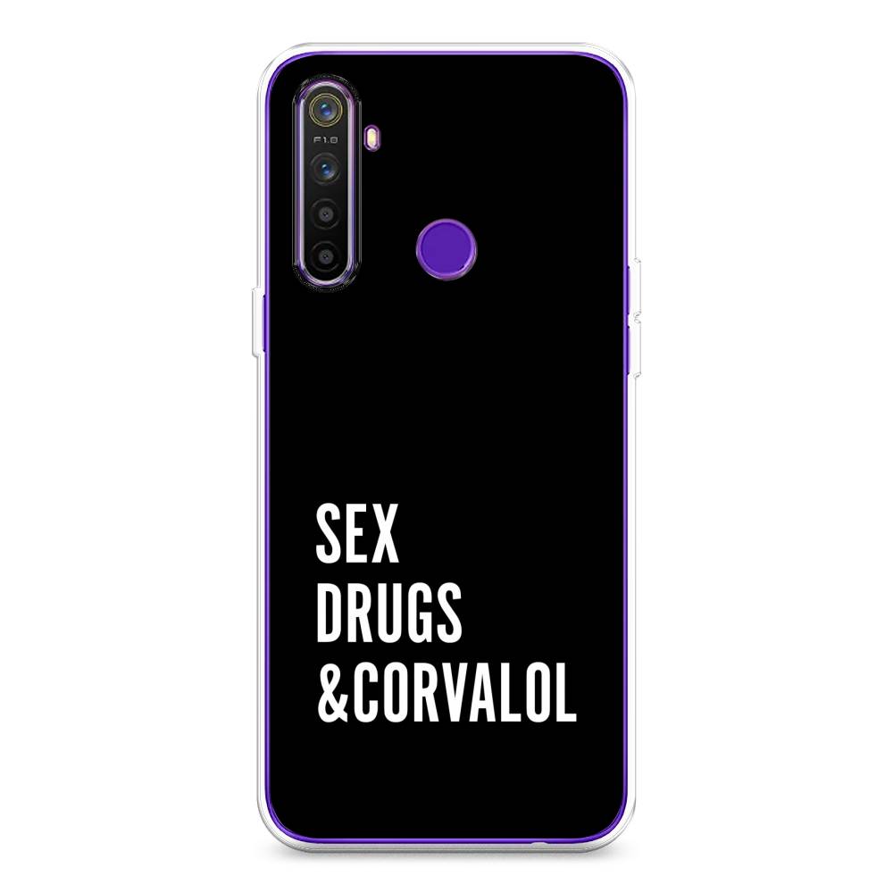 

Чехол на Realme 5 "Corvalol", Черный;серый;белый, 251550-6