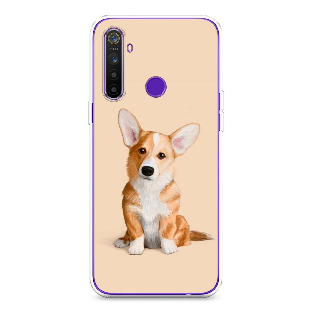 

Чехол на Realme 5 "Грустный Корги", Коричневый;бежевый, 251550-1
