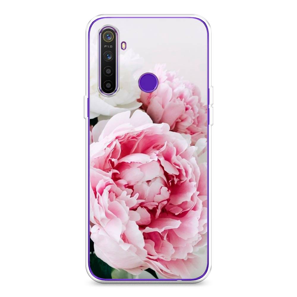 

Чехол на Realme 5 "Розовые и белые пионы", Розовый;белый, 251550-2