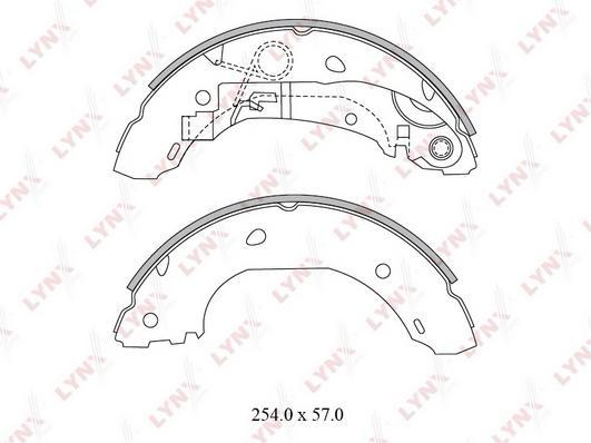 

Тормозные колодки LYNXauto задние барабанные BS2800