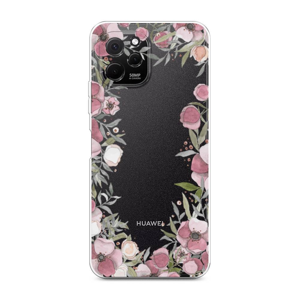 

Чехол Awog на HuaweI Nova Y61 "Розовая цветочная рамка", Розовый;зеленый, 6120050-8