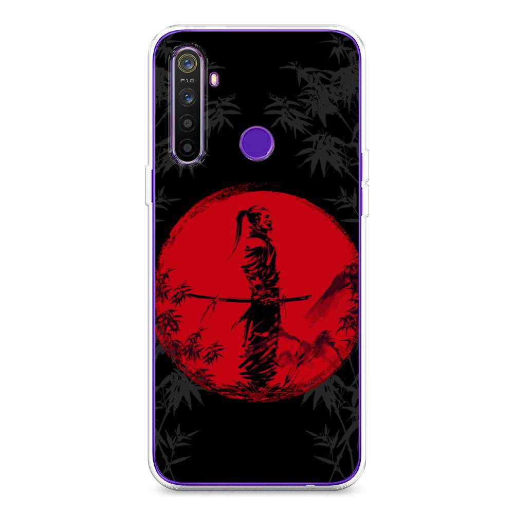 

Чехол на Realme 5 "Самурай на красном фоне", Черный;красный;серый, 251550-4