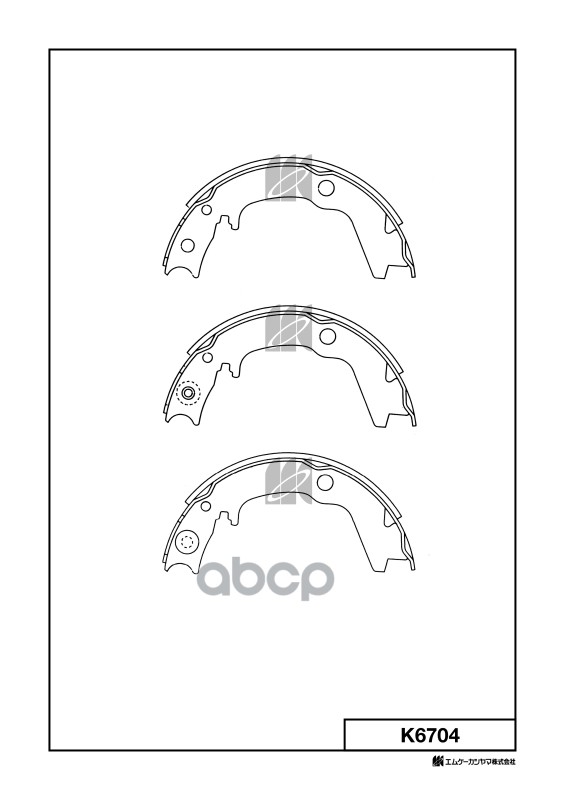 

Колодки Тормозные Барабанные Mitsubishi Pajero Io H60,H70 98- K6704 MK KASHIYAMA K6704