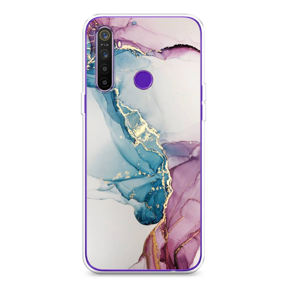 

Чехол на Realme 5 "Розовые разводы рисунок", 251550-3