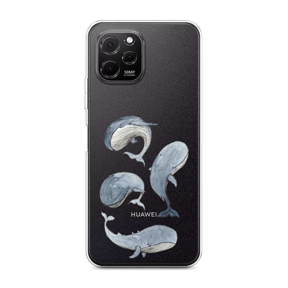 

Чехол Awog на HuaweI Nova Y61 "Киты", Голубой;белый;прозрачный, 6120050-1