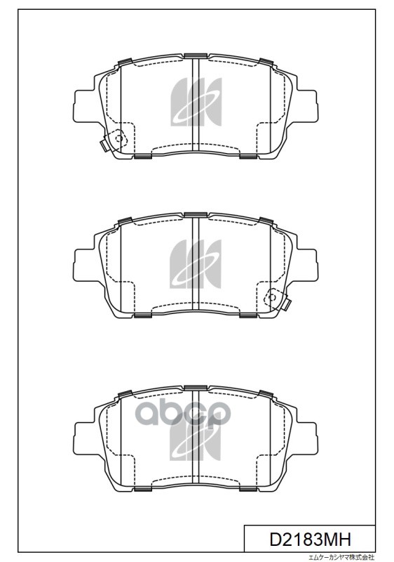 

Колодки Тормозные Дисковые Передние Toyota Corolla 02-07 D2183mh MK KASHIYAMA D2183MH