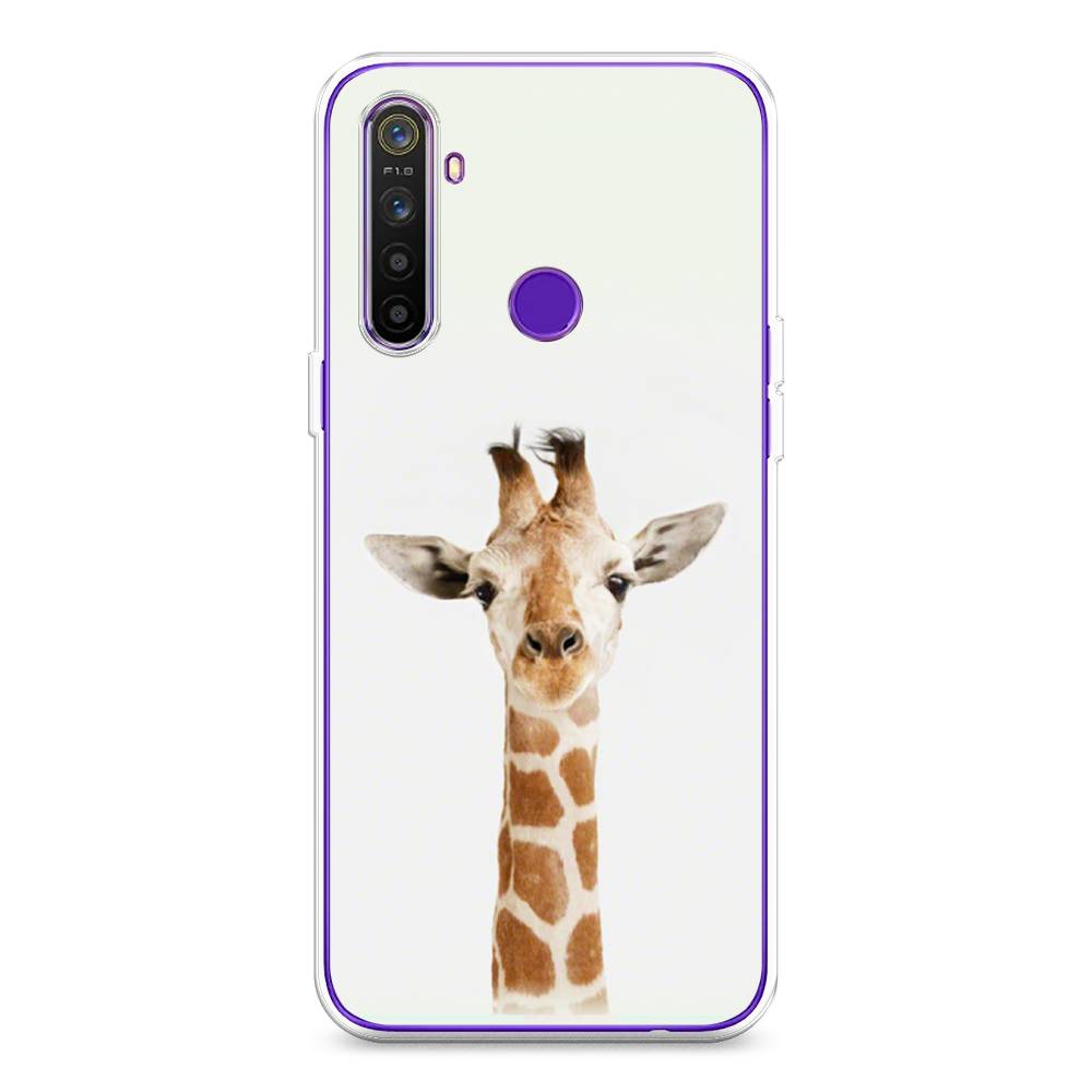

Чехол на Realme 5 "Любопытный жираф", Бежевый;коричневый, 251550-1