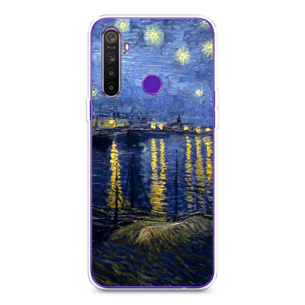 

Чехол на Realme 5 "Звездная ночь над Роной", Синий;желтый, 251550-4