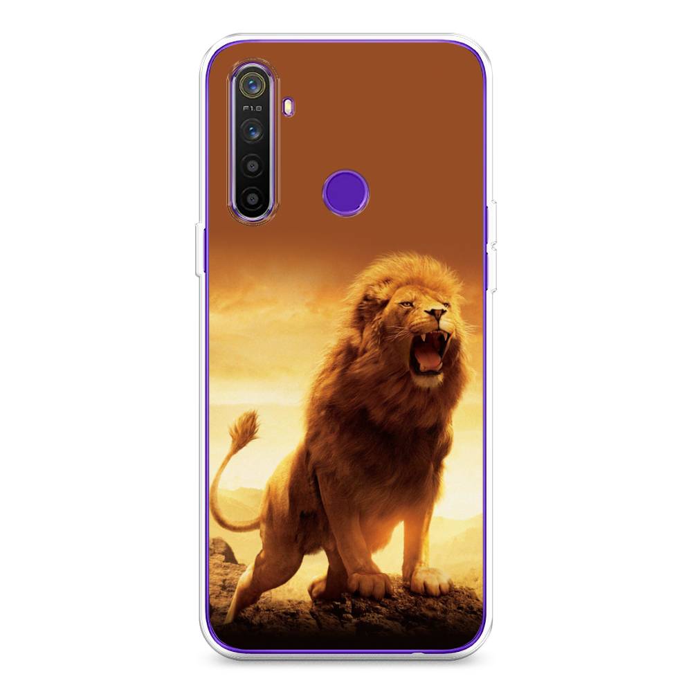 

Чехол на Realme 5 "Львиный рык", Коричневый;желтый;оранжевый, 251550-1