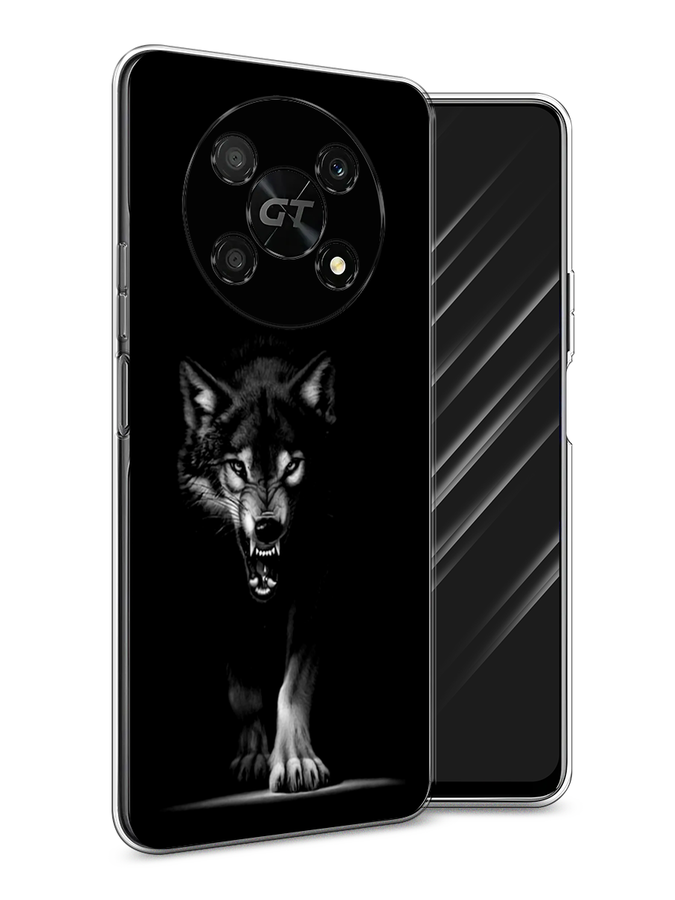 

Чехол Awog на Honor X40 GT "Волк выходит из ночи", Серый;черный;белый, 6120150-1