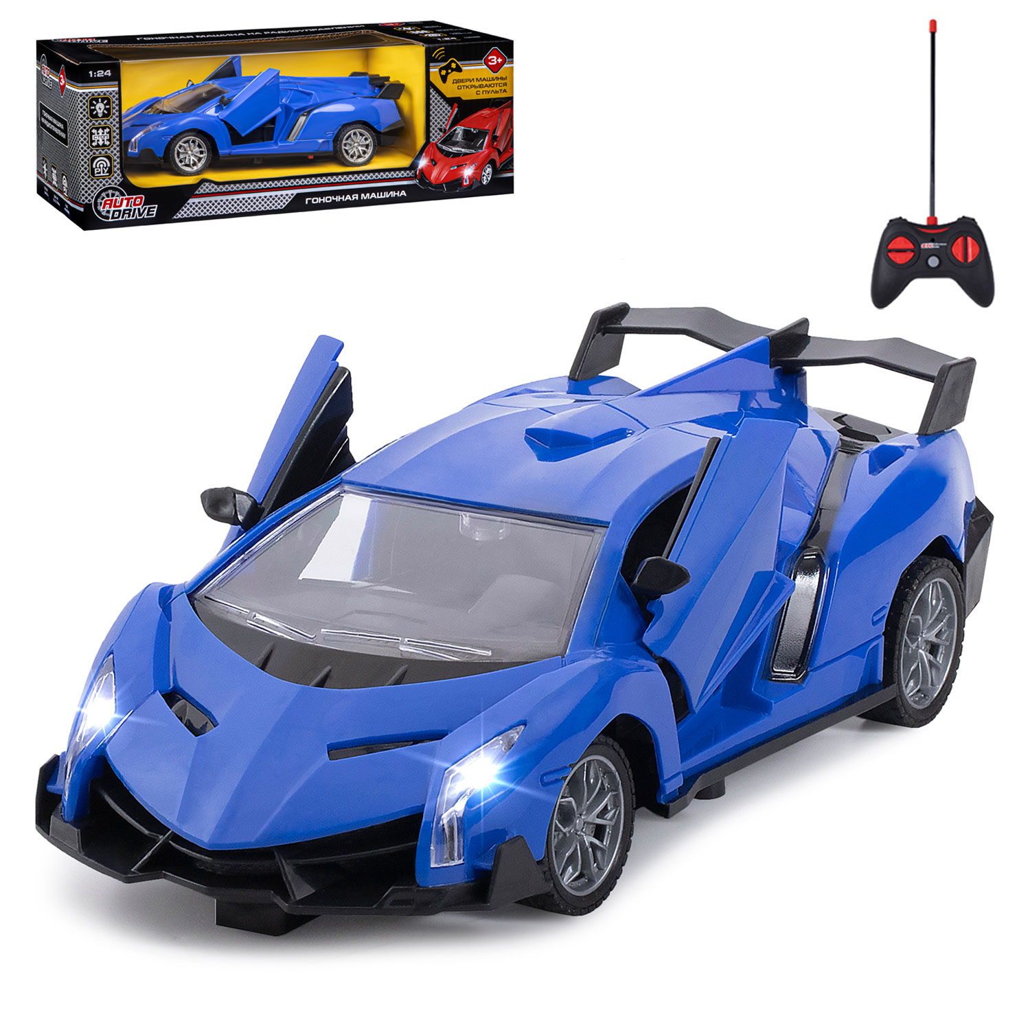 

Радиоуправляемая гоночная машина ТМ AUTODRIVE, М1:24, 5 каналов, свет, JB0404737
