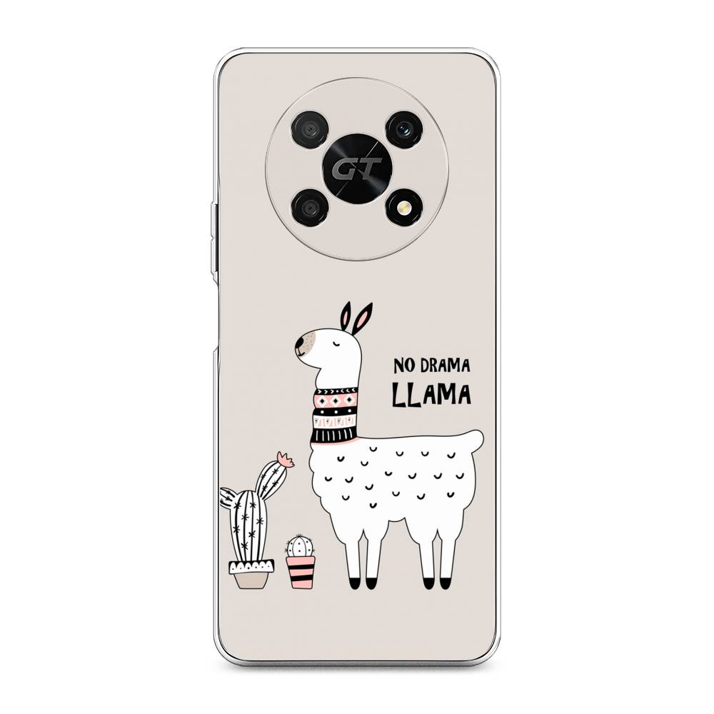 

Чехол Awog на Honor X40 GT "No drama LLama", Бежевый;серый;белый, 6120150-2
