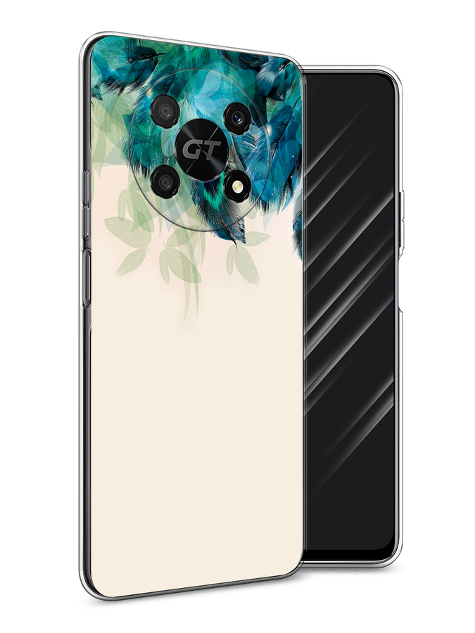 

Чехол Awog на Honor X40 GT "Перья голубого цвета", Бежевый;синий;голубой, 6120150-2