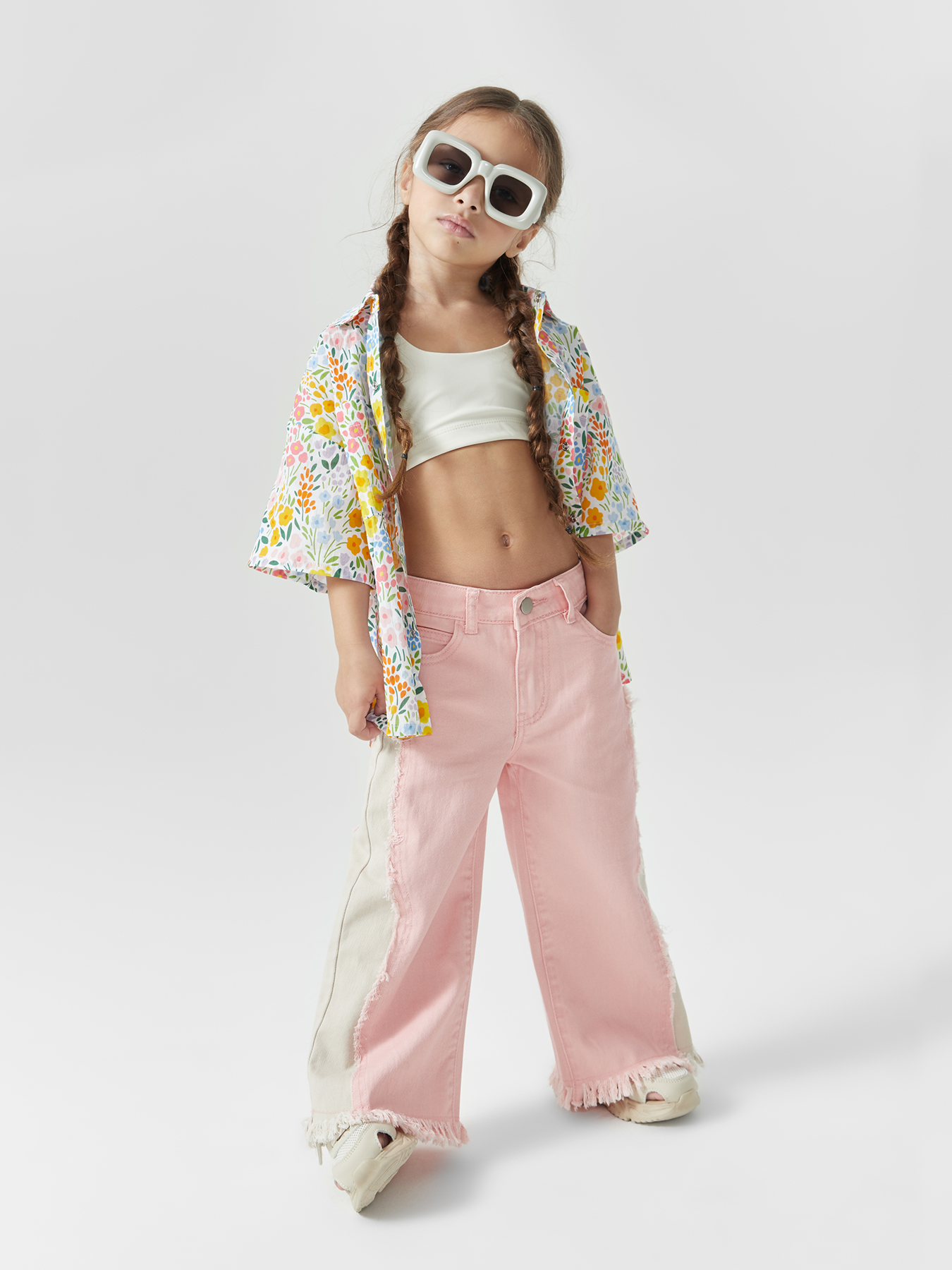 

Рубашка детская Happy Baby 88116, mille-fleurs, 98, Разноцветный, 88116