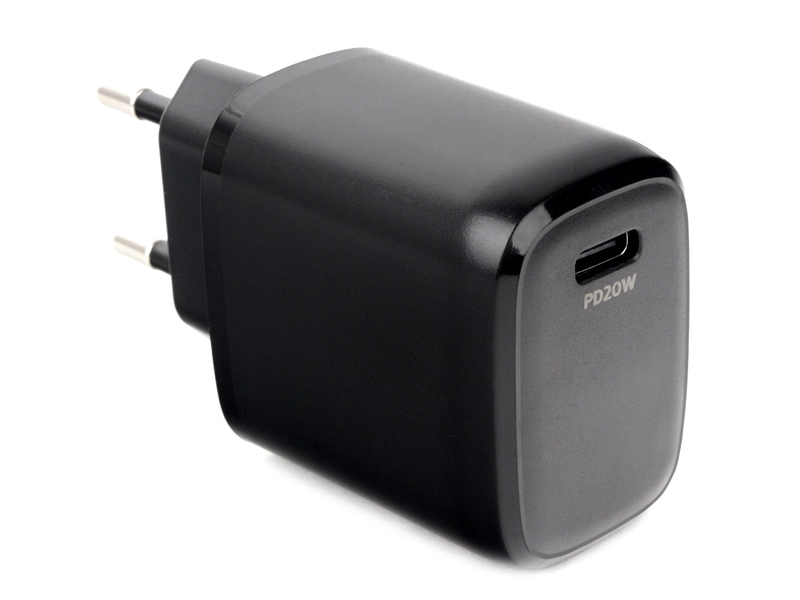 фото Зарядное устройство gembird cablexpert usb type-c pd20w qc3.0 black mp3a-pc-30