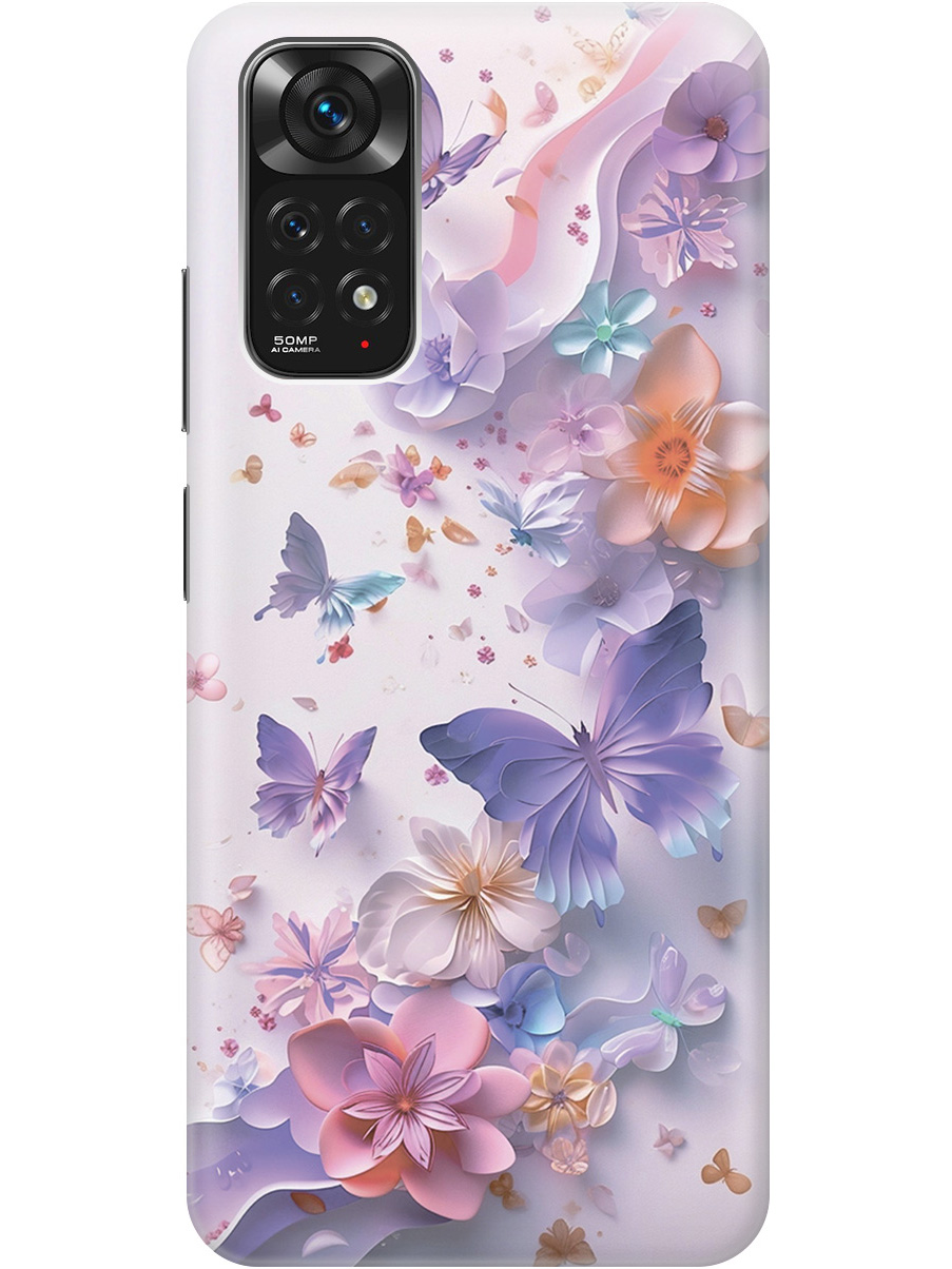 

Силиконовый чехол на Xiaomi Redmi Note 11 / Note 11S с принтом 873516, Прозрачный;розовый;фиолетовый, 735250222