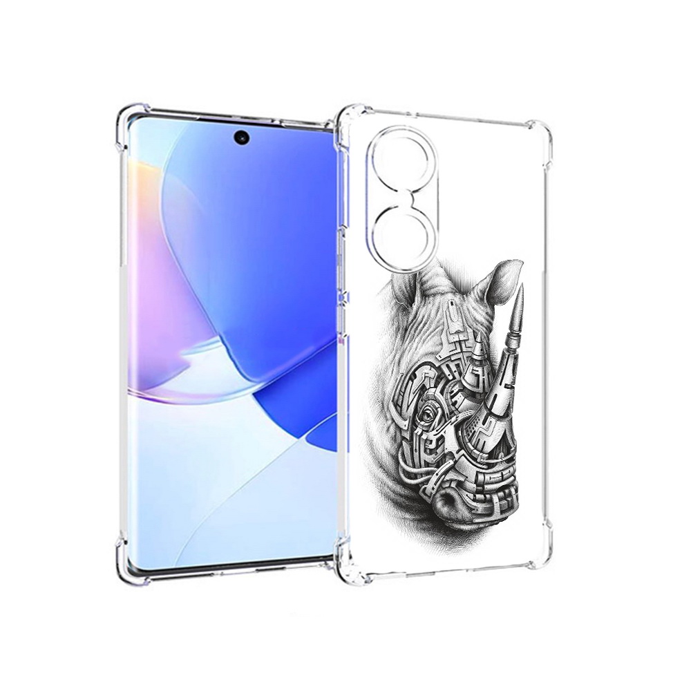 

Чехол MyPads Tocco для Honor 60 стальной носорог, Прозрачный, Tocco