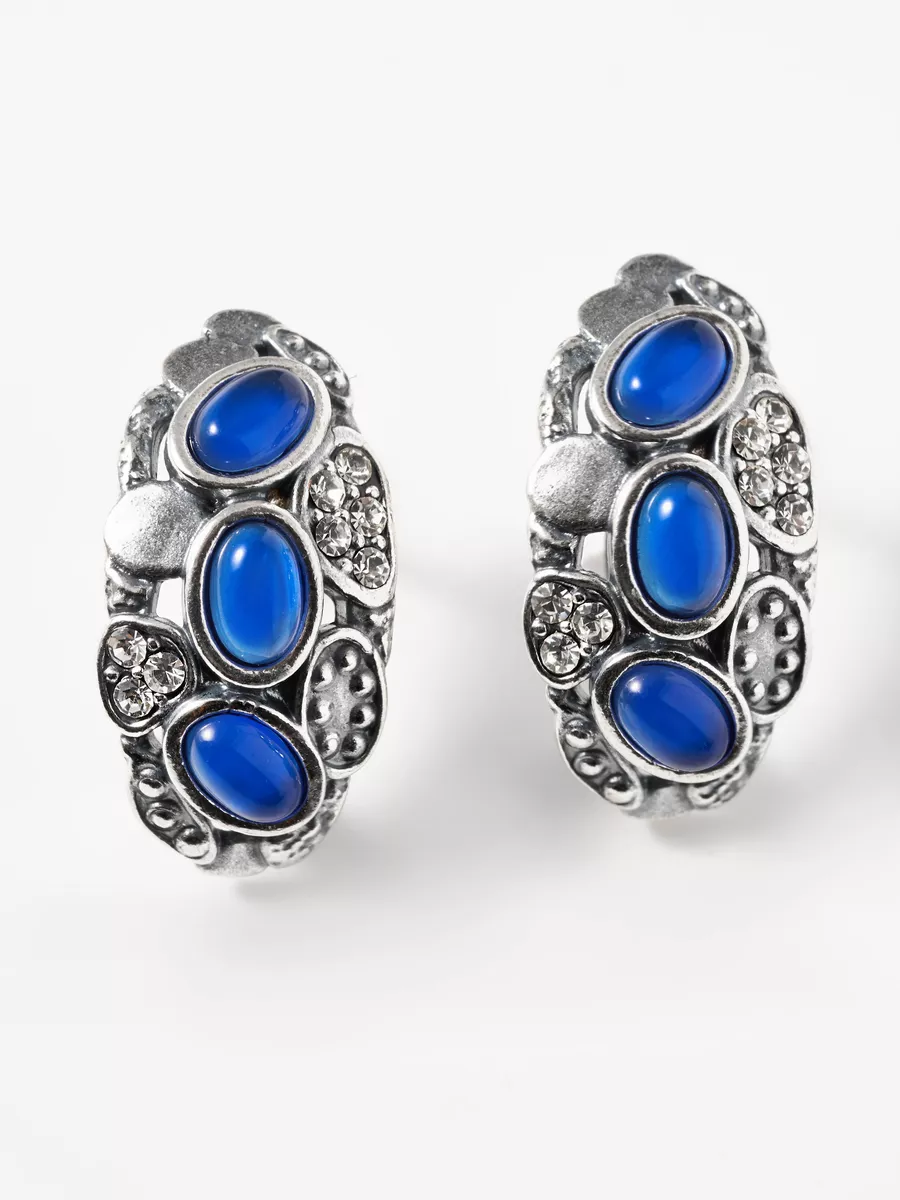 

Серьги из латуни SHINE & BEAUTY 801382, камень искусственный/фианит, 801382