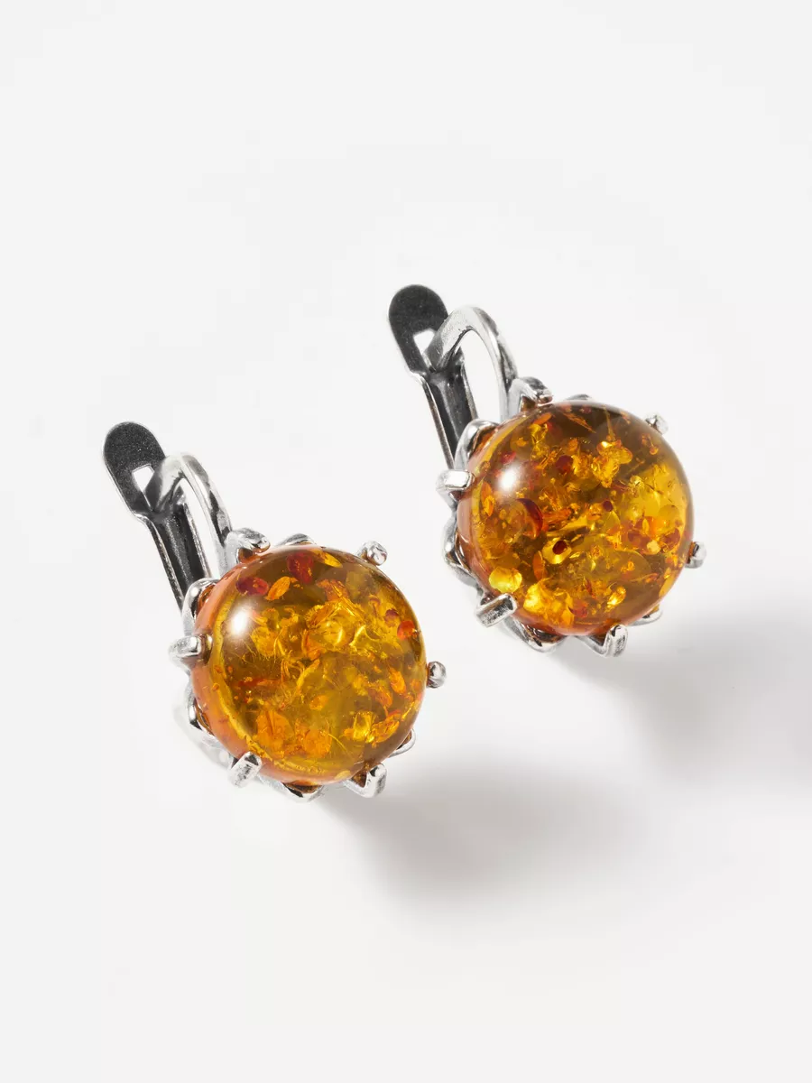 

Серьги из латуни SHINE & BEAUTY 802962, янтарь, 802962