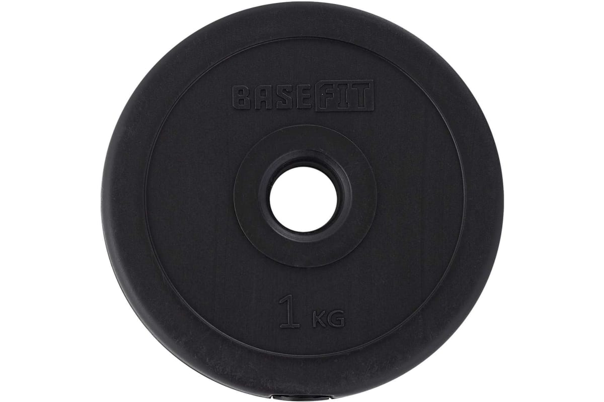 

BASEFIT Диск пластиковый BASEFIT BB-203 1 кг, d=26 мм, черный.