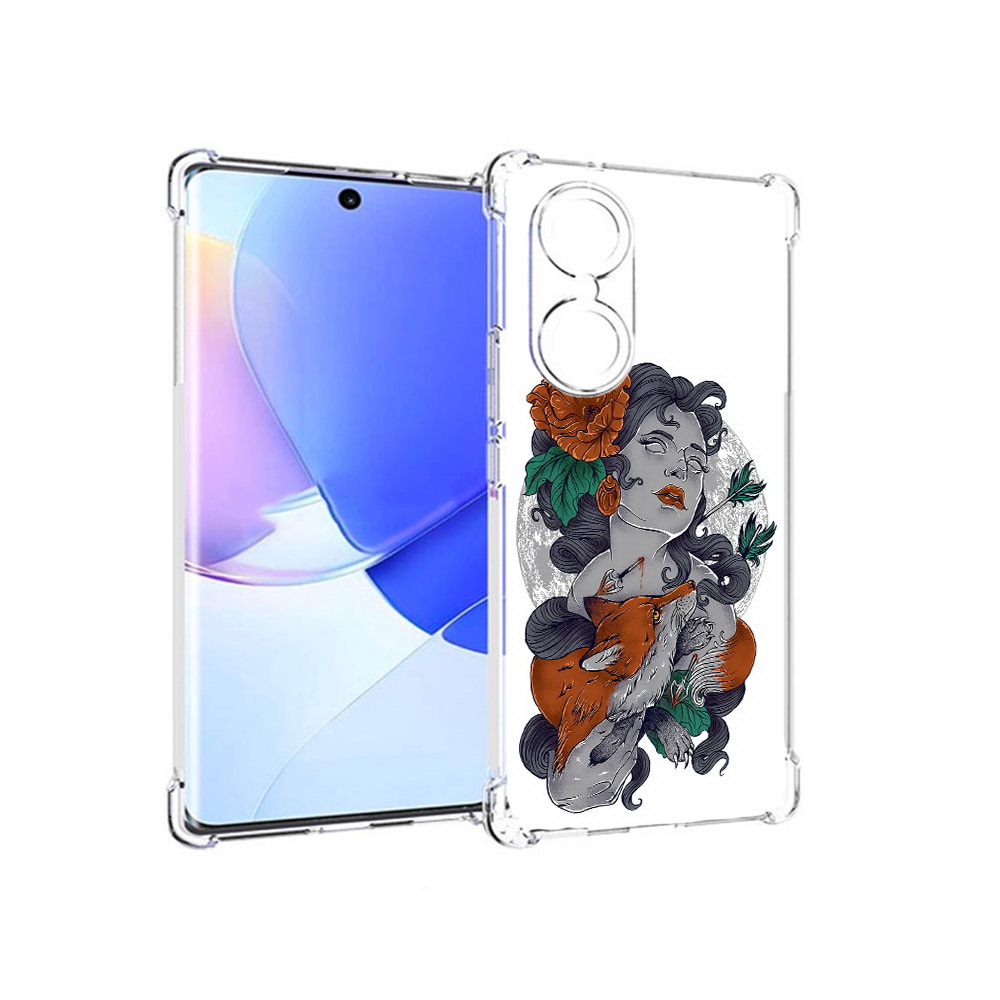 

Чехол MyPads Tocco для Honor 60 темная девушка с лисой, Прозрачный, Tocco