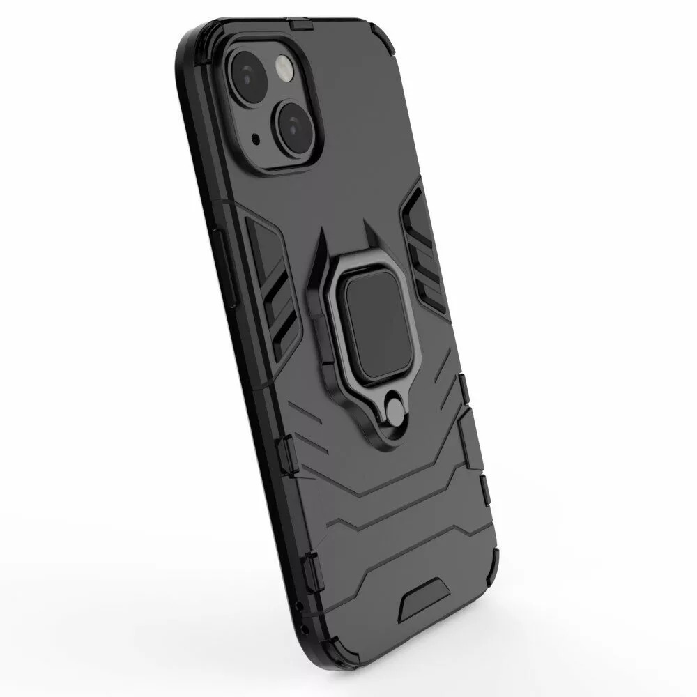 

Чехол противоударный для iPhone 13 6.1", Armor Ring Holder, черный, Apple iPhone 13