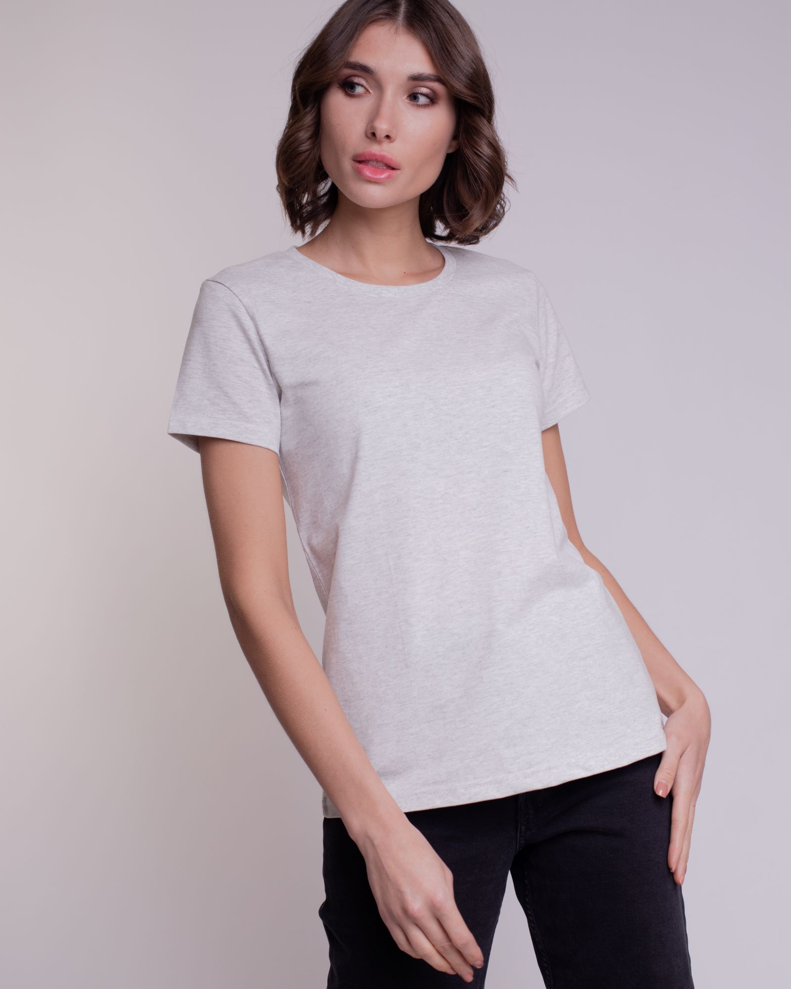 

Футболка женская Uzcotton W-F серая M, Серый, W-F