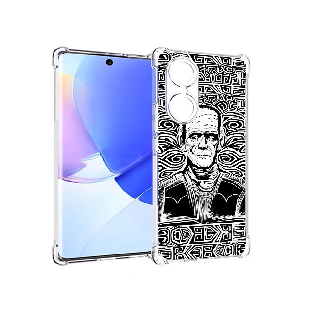 

Чехол MyPads Tocco для Honor 60 франкенштейн черно белый, Прозрачный, Tocco