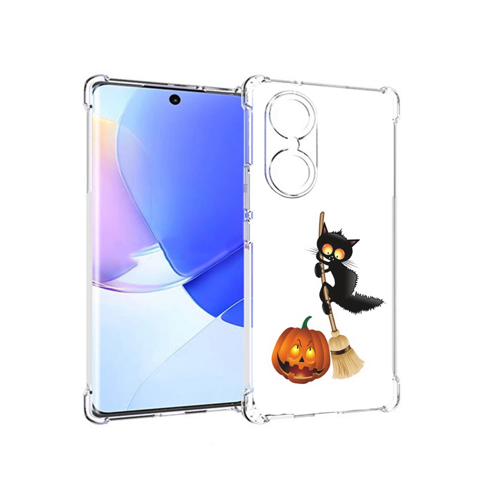 

Чехол MyPads Tocco для Honor 60 хэлуинский котик, Прозрачный, Tocco