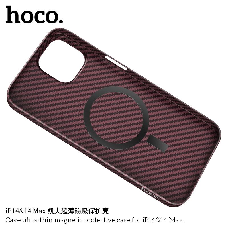 

Чехол накладка Hoco для Apple iPhone 14 Plus, Cave Ultra-thin Magsafe противоударный, Красный, Apple iPhone 14 Plus