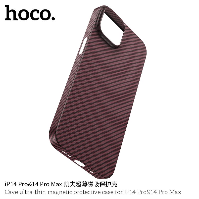 

Чехол накладка Hoco для Apple iPhone 14 Pro, Cave Ultra-thin Magsafe противоударный, Красный, Apple iPhone 14 Pro