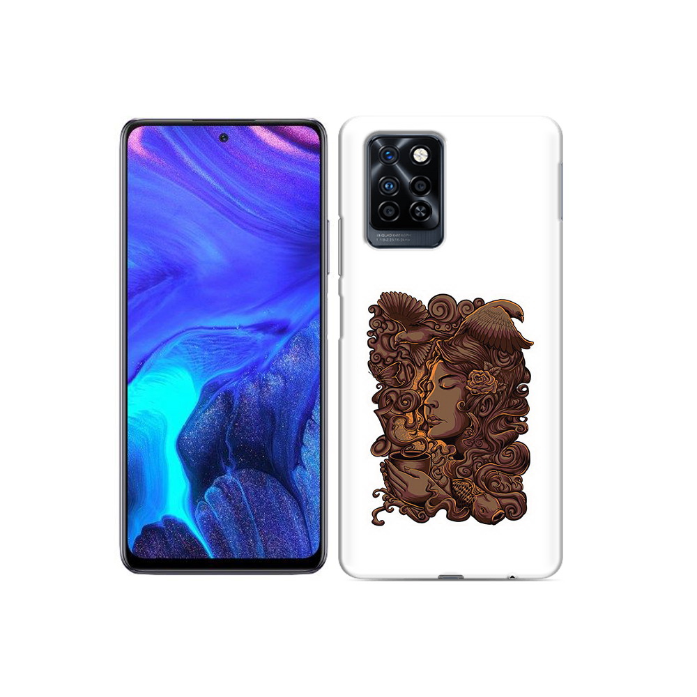 

Чехол MyPads Tocco для Infinix Note 10 Pro девушка с длинными волосами абстракция, Прозрачный, Tocco