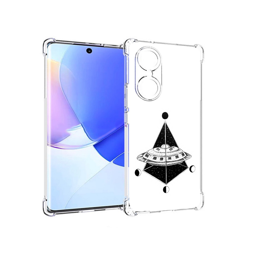 

Чехол MyPads Tocco для Honor 60 черно белая летающая тарелка, Прозрачный, Tocco