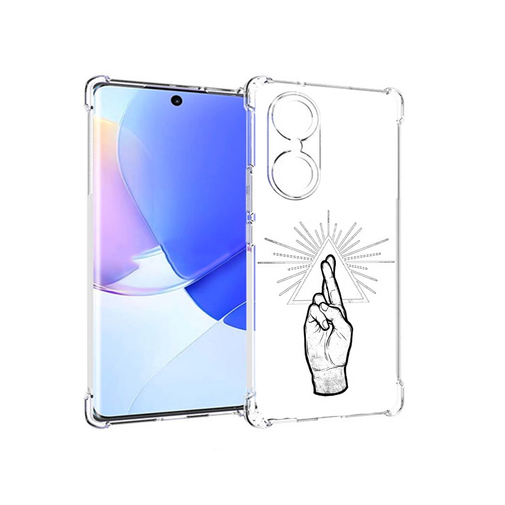 

Чехол MyPads Tocco для Honor 60 черно белая рука, Прозрачный, Tocco