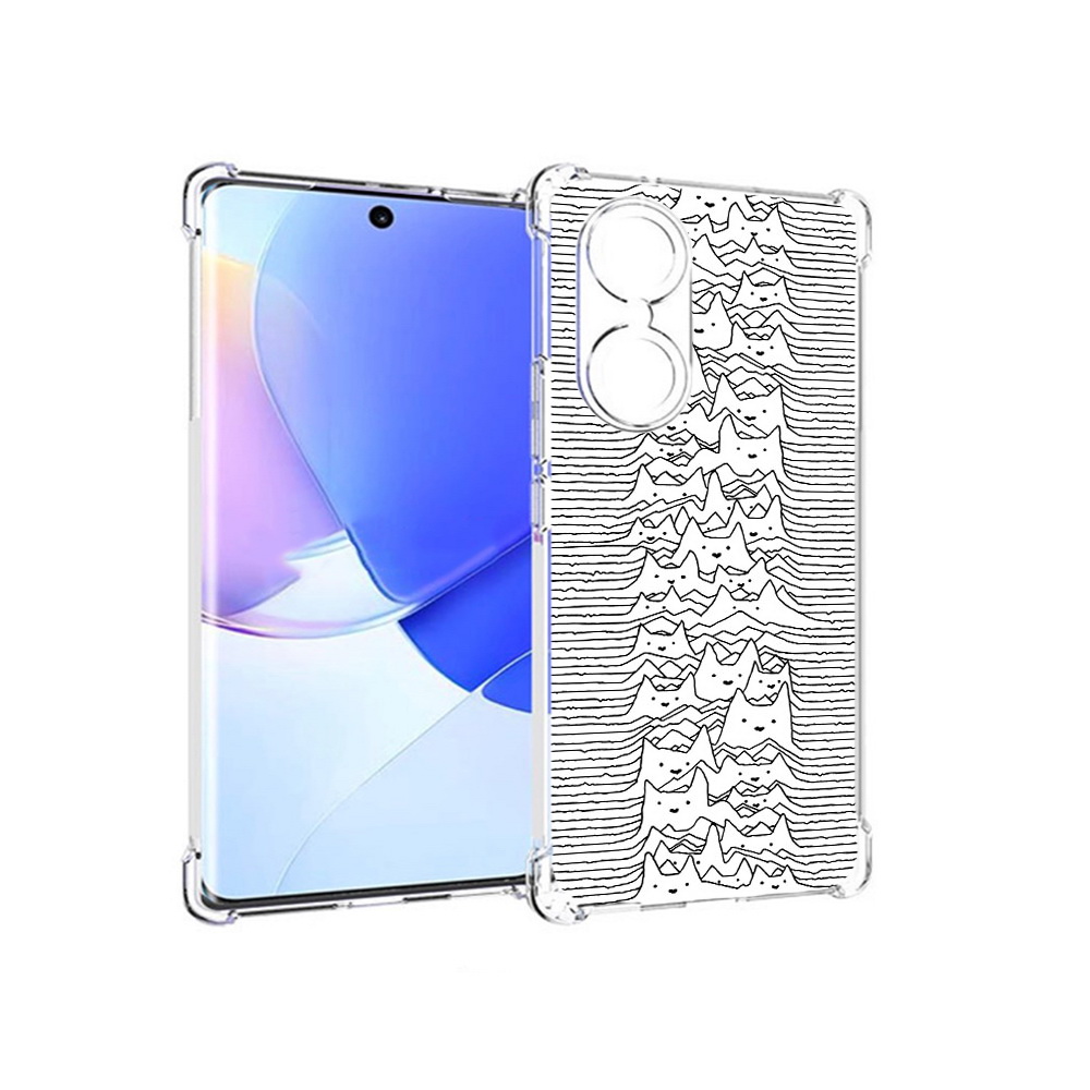

Чехол MyPads Tocco для Honor 60 черно белые коты 3D, Прозрачный, Tocco