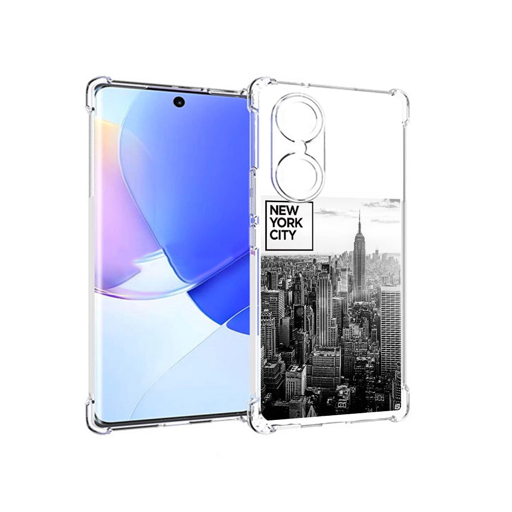 

Чехол MyPads Tocco для Honor 60 черно белый ньюерк, Прозрачный, Tocco