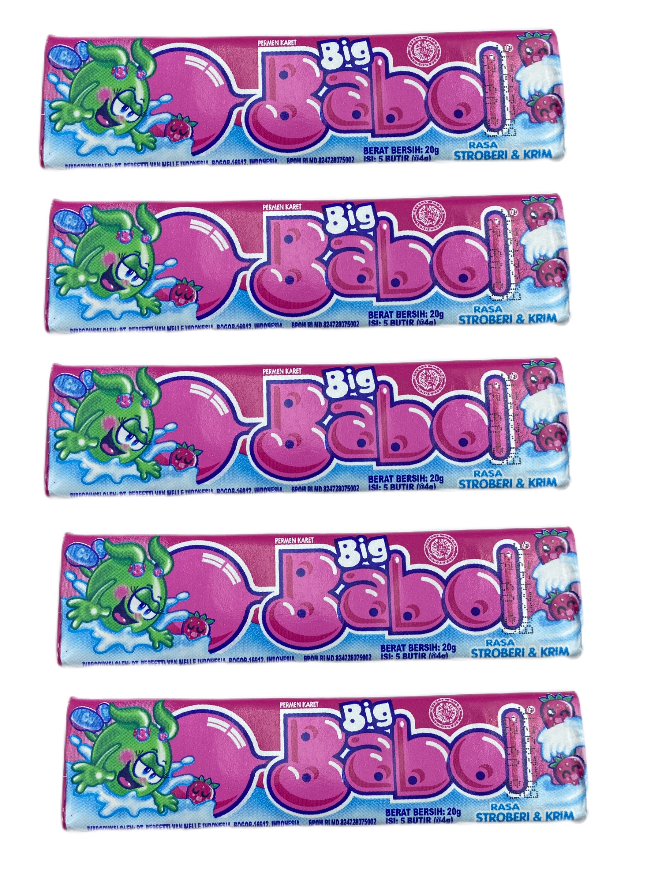 

Жевательная Резинка Big Babol со вкусом клубники, 20 г х 5 шт