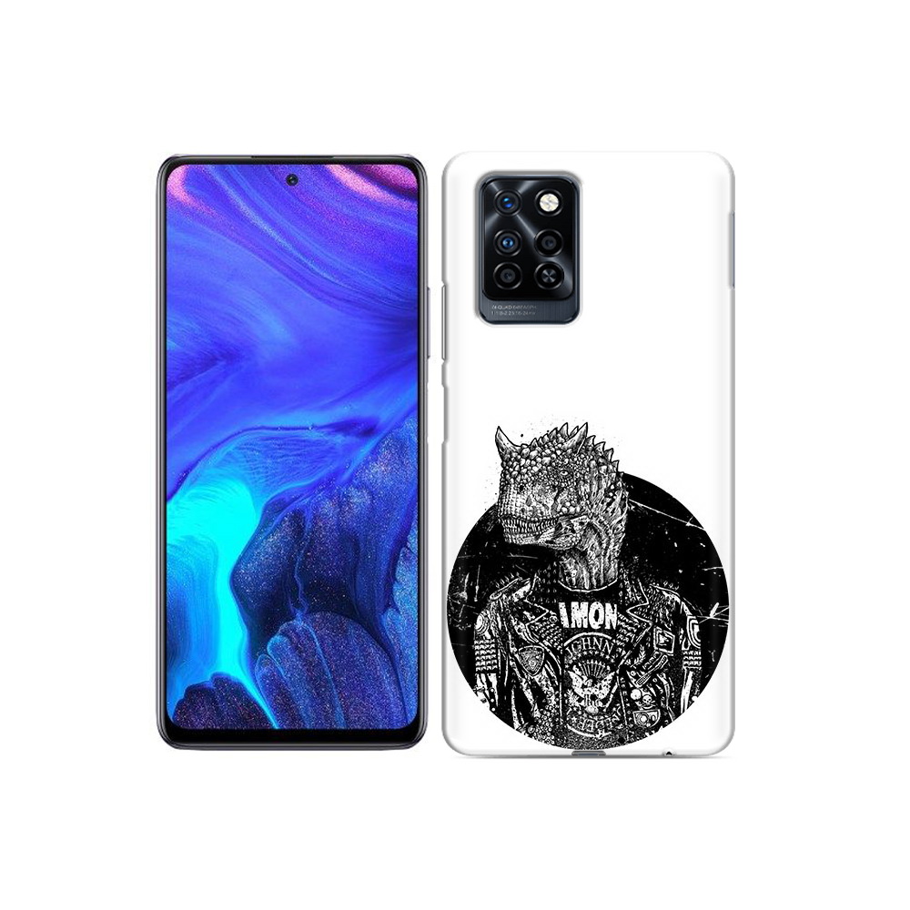 

Чехол MyPads Tocco для Infinix Note 10 Pro динозавр в куртке, Прозрачный, Tocco