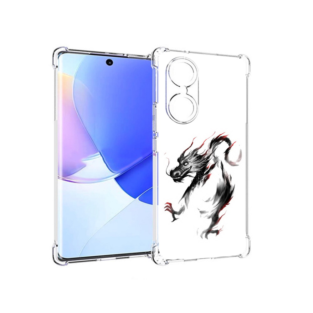 

Чехол MyPads Tocco для Honor 60 черный дракон, Прозрачный, Tocco