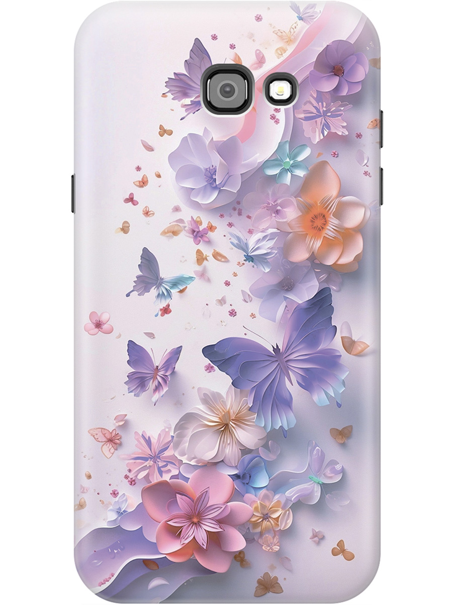 

Силиконовый чехол на Samsung Galaxy A7 (2017) с принтом 873756, Прозрачный;розовый;фиолетовый, 713352422