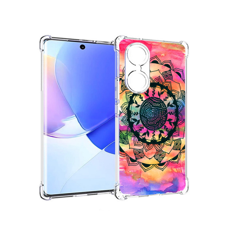 

Чехол MyPads Tocco для Honor 60 яркая абстракция круглый цветок, Прозрачный, Tocco