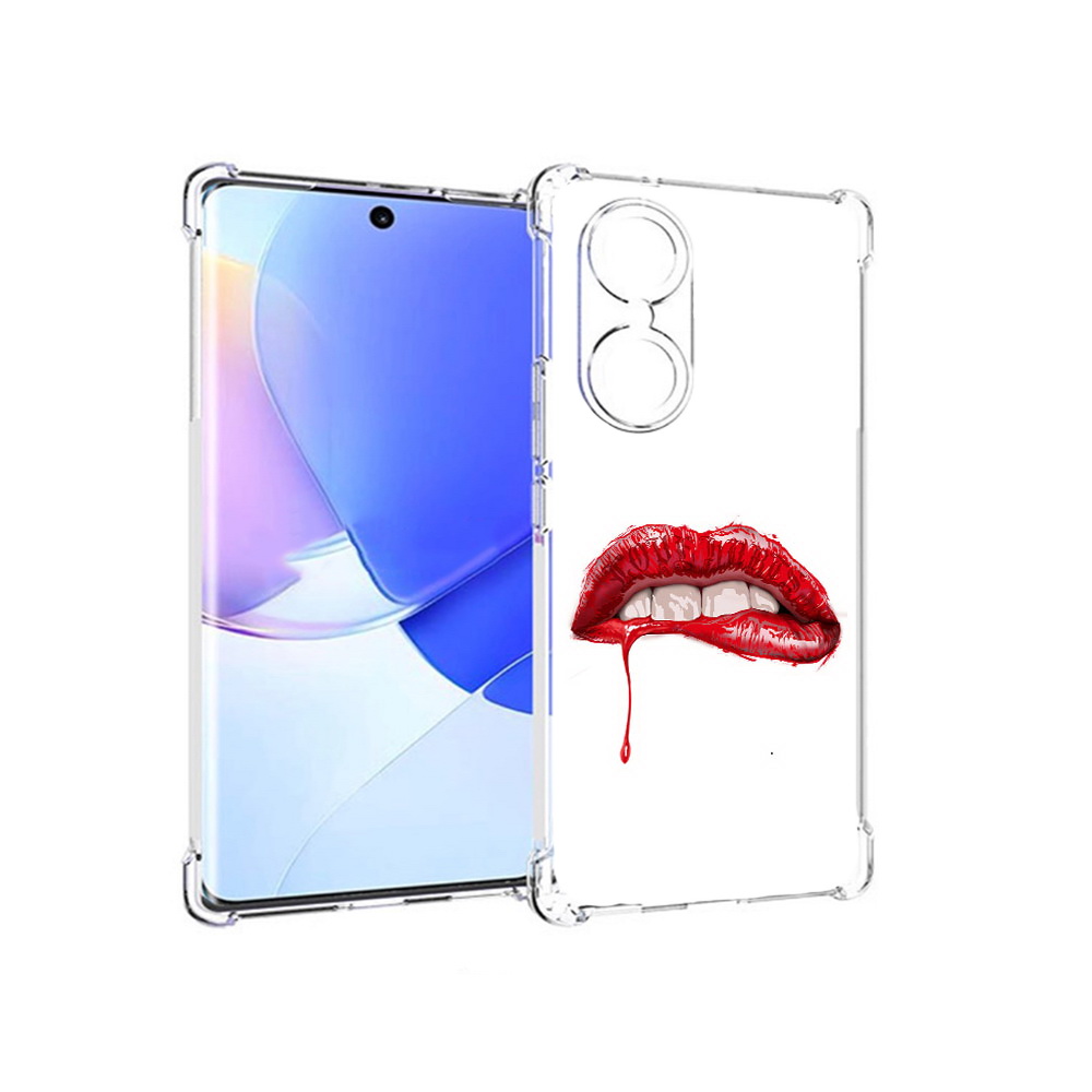 

Чехол MyPads Tocco для Honor 60 яркие красные губы, Прозрачный, Tocco