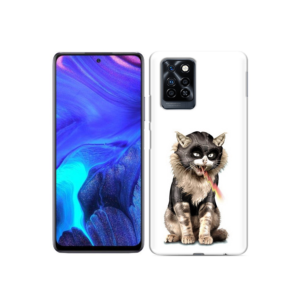 

Чехол MyPads Tocco для Infinix Note 10 Pro дьяволский кот, Прозрачный, Tocco